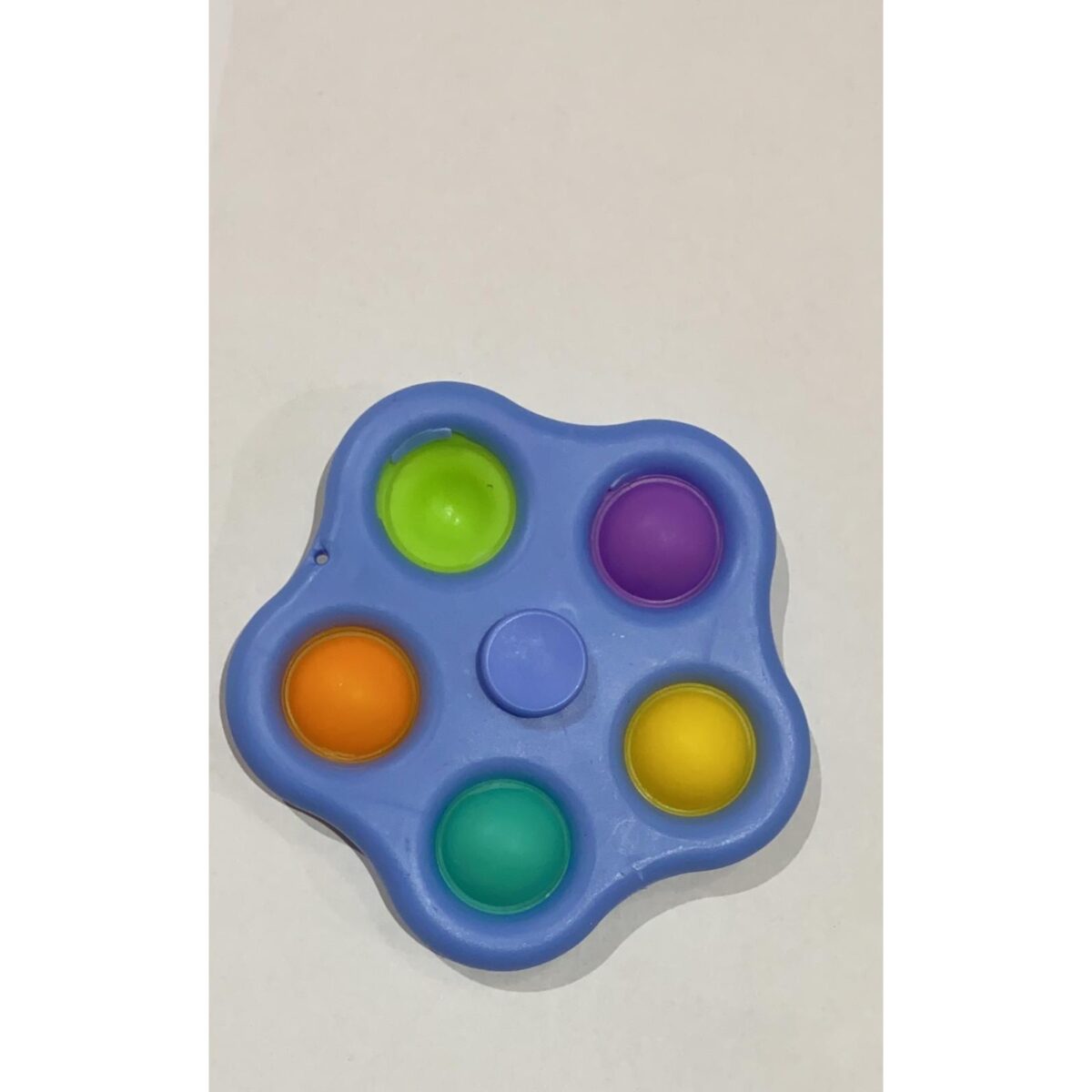 Jucarie antistres simple dimple fidget toy spinner cu 5 buline, Alb - imagine 3