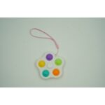 Jucarie antistres simple dimple fidget toy spinner cu 5 buline, Alb