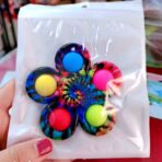 Jucarie antistres simple dimple fidget toy spinner cu 5 buline, Multicolor Rainbow - imagine 4