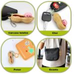 Jucarie breloc aluna antistres, Peanut Fidget Toy, Crem - imagine 4