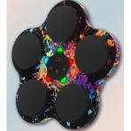 Jucarie de Boxat cu Muzica si Lumini, Embo, Bluetooth, Incarcare USB, Aplicare cu Ventuze, 5 Tinte, 40x38x8 cm, 930 g, Negru - imagine 4