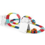 Jucarie de Constructie RollerCoaster, Embo, 184 de Piese, 44.5x36x7 cm, cu Masini, Multicolor - imagine 3