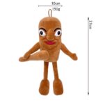 Jucarie Moale de Plus Italian Brainrot, Embo, cu Agatatoare, Model Omul de Lemn Tung Tung Tung Sahur, Jucarie Moale pentru Copii, 37 x 10 cm, Maro - imagine 2