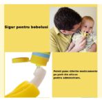 Jucarie dentitie bebelusi Embo, banana, cu manere de prindere, material silicon non-toxic, fara miros, 10.5x5.9 cm, galben - imagine 7