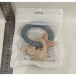Jucarie Dentitie Bebelusi, Embo, Tip Bratara, Model Calut si Stea de Mare, + 3 luni, din Silicon, fara BPA, 8.1 x 8.1 x 1.2 cm, Albastru - imagine 2