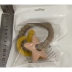 Jucarie Dentitie Bebelusi, Embo, Tip Bratara, Model Calut si Stea de Mare, + 3 luni, din Silicon, fara BPA, 8.1 x 8.1 x 1.2 cm, Maro - imagine 2