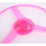 Jucarie Disc Zburator, Distractiv pentru Copii, Embo, Aruncator Manual din Plastic, cu Lumini, Roz - imagine 5