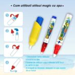 Jucarie educativa de colorat cu apa, covorasul magic, 100x70 cm - imagine 3