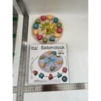 Jucarie Educativa Embo, Tip Montessori, Model Ceas Girafa, din Lemn, + 36 Luni, 12 Piese, 17 cm, Multicolor - imagine 8