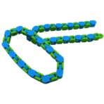 Jucărie Senzorială Antistres Embo - Puzzle de Îmbinat Tip Șarpe, 24 Piese, +3 Ani, Verde/Albastru - imagine 2