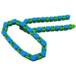 Jucărie Senzorială Antistres Embo - Puzzle de Îmbinat Tip Șarpe, 24 Piese, +3 Ani, Verde/Albastru