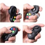 Jucarie Interactiva, Embo, Model Fidget Pad, Antistres, +3 Ani, Functii Multiple, 5.5 x 3.5 x 11 cm, Negru - imagine 3