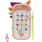 Jucarie Interactiva, Embo, Telefon Inteligent, Model Unicorn, Functii Educative, Muzicale si Voce, 4-6 ani, 19 x 11.5 cm, din Plastic, Roz - imagine 2
