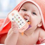 Jucarie Interactiva, Embo, Telefon Inteligent, Model Unicorn, Functii Educative, Muzicale si Voce, 4-6 ani, 19 x 11.5 cm, din Plastic, Roz - imagine 4