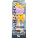 Kendama X Originala, Profesionala, Embo, din Lemn, Rubber Grip, 18 cm, Gradient Lila/Alb - imagine 3
