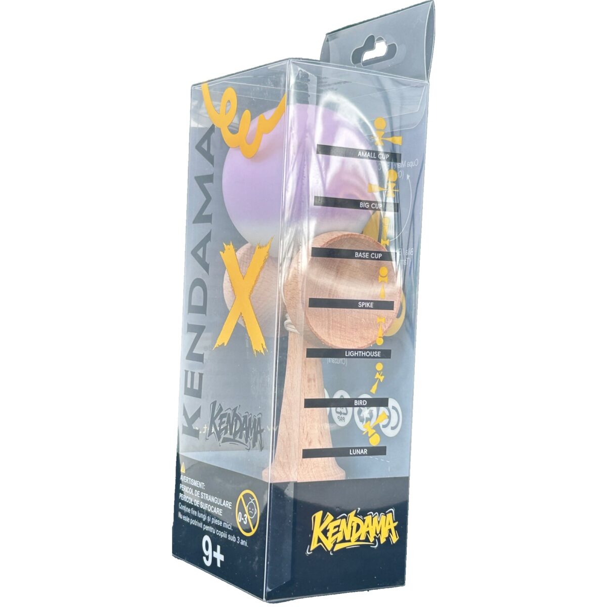 jucarie-interactiva-kendama-profesionala-flippy-din-lemn-18-cm-gradinet-lila-alb-689337e8013ee Kendama X Originala, Profesionala, Embo, din Lemn, Rubber Grip, 18 cm, Gradient Lila/Alb - imagine 4