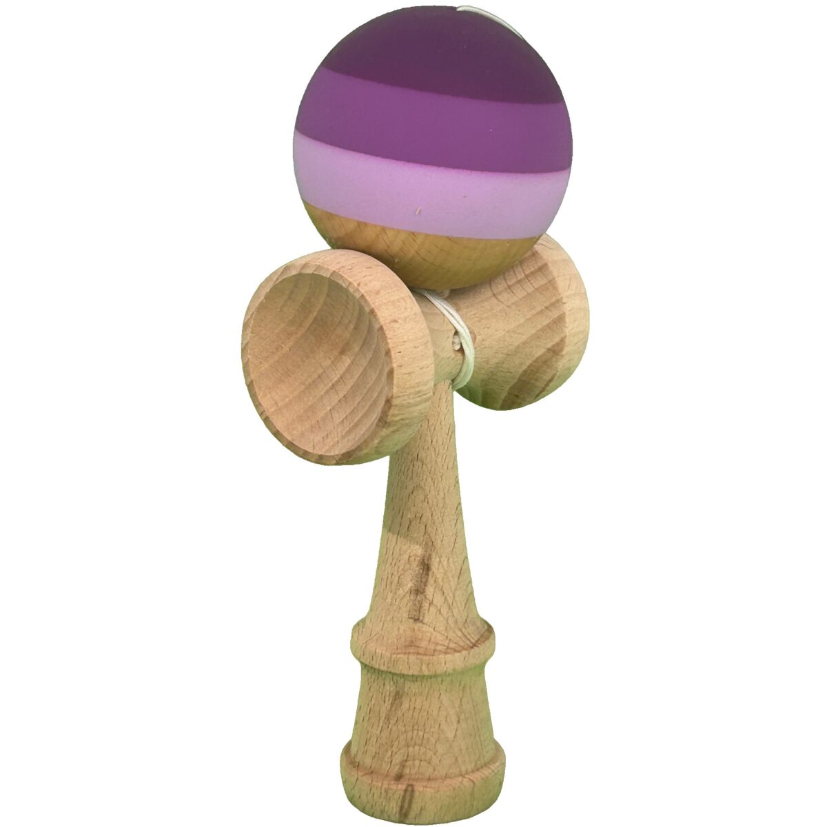 Kendama X Originala, Profesionala, Embo, din Lemn, 18 cm, Rubber Grip, Purpuriu/Mov/Lila - imagine 2