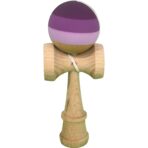 Kendama X Originala, Profesionala, Embo, din Lemn, 18 cm, Rubber Grip, Purpuriu/Mov/Lila