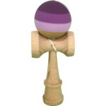 Kendama X Originala, Profesionala, Embo, din Lemn, 18 cm, Rubber Grip, Purpuriu/Mov/Lila