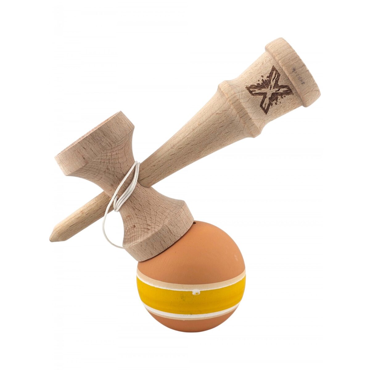 jucarie-interactiva-kendama-profesionala-flippy-din-lemn-cu-bila-cauciucata-18-x-6-x-7-cm-joc-de-ind-690368587b5cd Kendama X Originala, Profesionala, Embo, din Lemn cu Bila cu Invelis din Cauciuc, 18 x 6 x 7 cm, Rubber Grip, Portocaliu/Galben/Alb - imagine 4