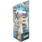 Jucarie Kendama X Originala, Profesionala, Embo, din Lemn, Rubber Grip, 18 cm, Gradient Albastru Alb Mov - imagine 4
