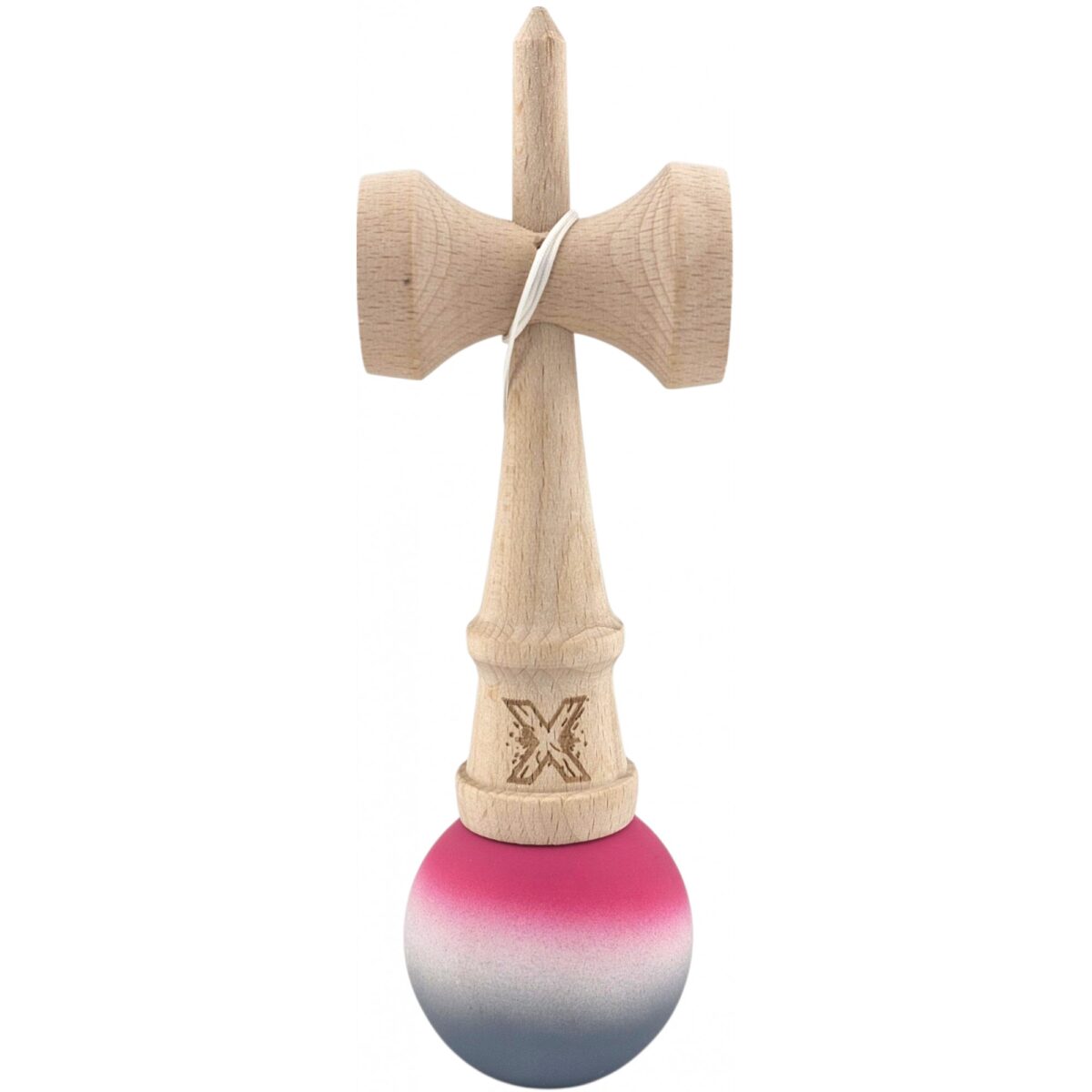 jucarie-interactiva-kendama-x-profesionala-flippy-din-lemn-rubber-grip-18-cm-roz-alb-gri-68dd170c3f588 Jucarie Interactiva Kendama X Profesionala, Embo, din Lemn, Rubber Grip, 18 cm, Roz/Alb/Gri - imagine 2