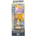 Kendama X Originala, Profesionala, Embo, din Lemn cu Bila Cauciucata, 18 x 6 x 7 cm, Gradient Mov/Alb - imagine 3