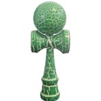 Kendama X Originala, Profesionala, Embo, Kendama Cracked, din Lemn, 18 cm, Verde Alb