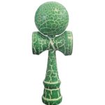 Kendama X Originala, Profesionala, Embo, Kendama Cracked, din Lemn, 18 cm, Verde Alb