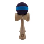 Jucarie Kendama X Originala, Profesionala, Embo, din Lemn, Rubber Grip, 18 cm, Mov/Albastru
