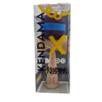 Jucarie Kendama X Originala, Profesionala, Embo, din Lemn, Rubber Grip, 18 cm, Mov/Albastru - imagine 4