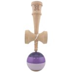 Kendama X Originala, Profesionala, Embo, Super Sticky din Lemn, 18 cm, Purpuriu/Mov/Lila - imagine 2