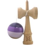 Kendama X Originala, Profesionala, Embo, Super Sticky din Lemn, 18 cm, Purpuriu/Mov/Lila - imagine 3