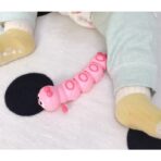 Jucarie mecanica pentru copii Embo, omida haioasa, material ABS, cu cheita, distractiva, se taraste, se misca, 15 x 4 cm, roz - imagine 5