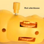 Jucarie mecanica pentru copii Embo, omida haioasa, material ABS, cu cheita, distractiva, se taraste, se misca, 15 x 4 cm, galben - imagine 4