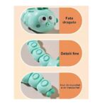 Jucarie mecanica pentru copii Embo, omida haioasa, cu cheita, distractiva, se taraste, se misca, 15 x 4 cm, verde - imagine 4