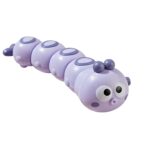 Jucarie mecanica pentru copii Embo, omida haioasa, cu cheita, distractiva, se taraste, se misca, 15 x 4 cm, mov