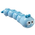 Jucarie mecanica pentru copii Embo, omida haioasa, material ABS, cu cheita, distractiva, se taraste, se misca, 15 x 4 cm, albastru