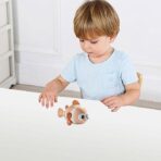 Jucarie mecanica pentru copii Embo, pestisor haios, cu cheita, distractiv, se taraste, se misca, 11 x 9 x 7.5 cm cm, portocaliu - imagine 2