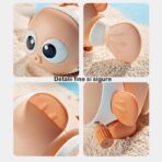 Jucarie mecanica pentru copii Embo, pestisor haios, cu cheita, distractiv, se taraste, se misca, 11 x 9 x 7.5 cm cm, portocaliu - imagine 5