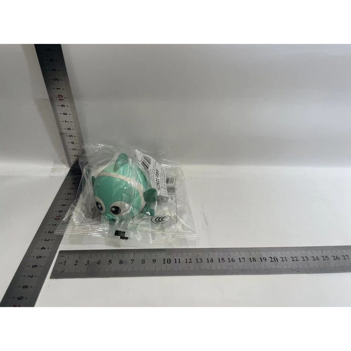 Jucarie mecanica pentru copii Embo, pestisor haios, cu cheita, distractiv, se taraste, se misca, 11 x 9 x 7.5 cm cm, verde - imagine 7