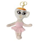 Jucarie Moale de Plus de Tip Breloc, Embo, Model Italian Brainrot Ballerina Cappuccina, 17 x 14 cm, Roz
