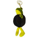 Jucarie Moale de Plus de Tip Breloc, Embo, Model Italian Brainrot Broscuta cu Anvelopa Boneca Ambalabu, 18 x 11 cm, Negru Verde