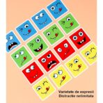 Jucarie Pentru Copii Montessori Embo, Cub din Lemn, Asamblare Fete, 64 de Carti Distractive, pentru Baieti si Fete, Varsta +3 ani, Educativ, Ambalaj din plastic, 12 x 12 x 3 cm, multicolor - imagine 5