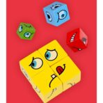 Jucarie Pentru Copii Montessori Embo, Cub din Lemn, Asamblare Fete, 64 de Carti Distractive, pentru Baieti si Fete, Varsta +3 ani, Educativ, Ambalaj din plastic, 12 x 12 x 3 cm, multicolor - imagine 10