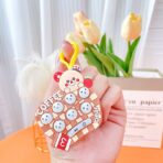 Jucarie pentru copii portabila Embo, joc Gopher, cu lumini si muzica, tip breloc, model ursulet, material silicon si ABS, maro - imagine 2