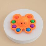 Jucarie Pop It, Embo, Fidget Toy, Antistres, Senzoriala, Crab, Portocaliu - imagine 2