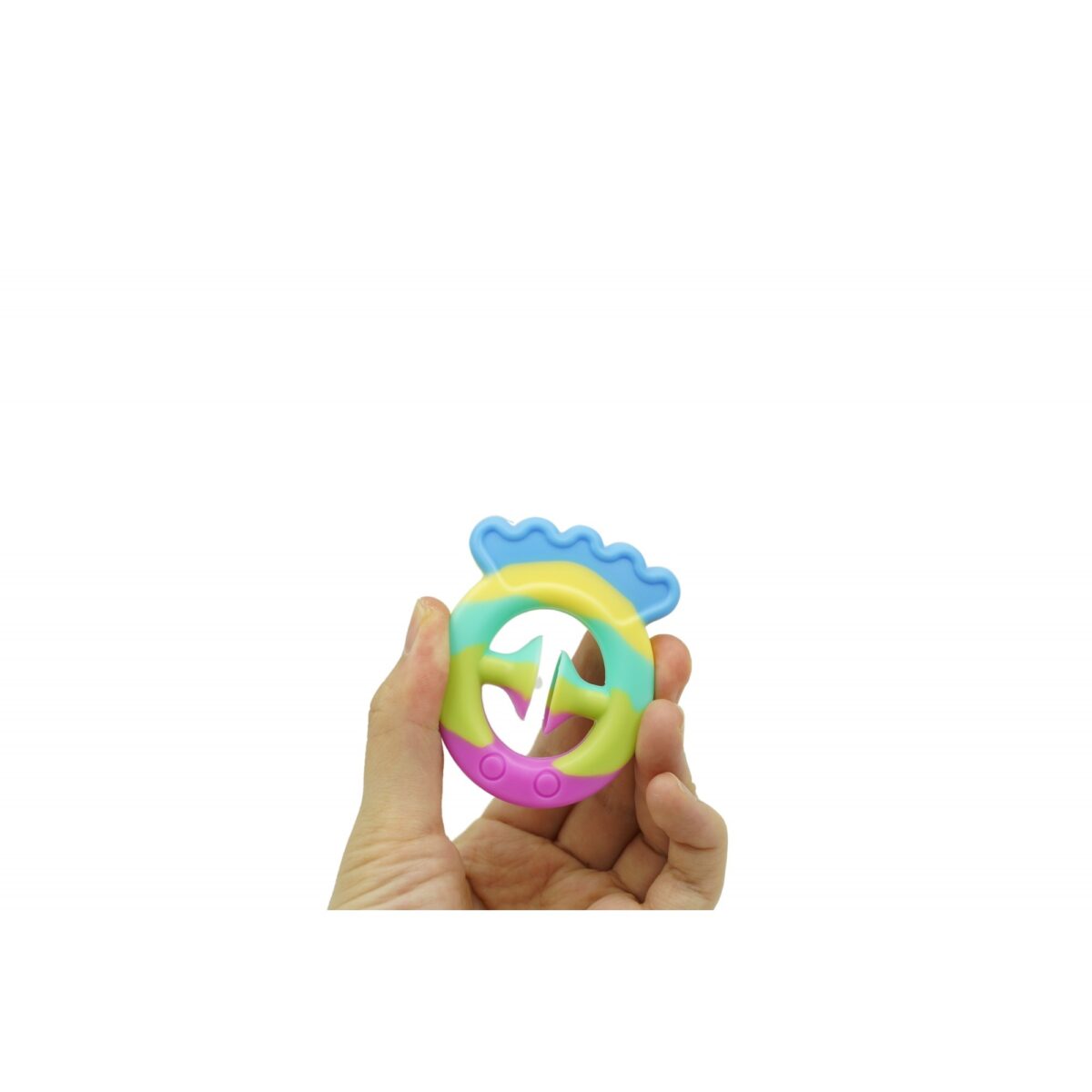 Jucarie senzoriala antistres cu ventuza de decompresie, Antrenare antebrat, Fidget Toy, Model Pestisor, Macarons - imagine 3