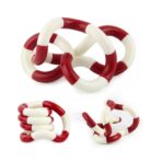 Jucarie senzoriala antistres, Fidget Twist cu miscari infinite de decompresie, Alb/Rosu - imagine 2