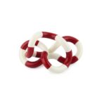 Jucarie senzoriala antistres, Fidget Twist cu miscari infinite de decompresie, Alb/Rosu - imagine 3